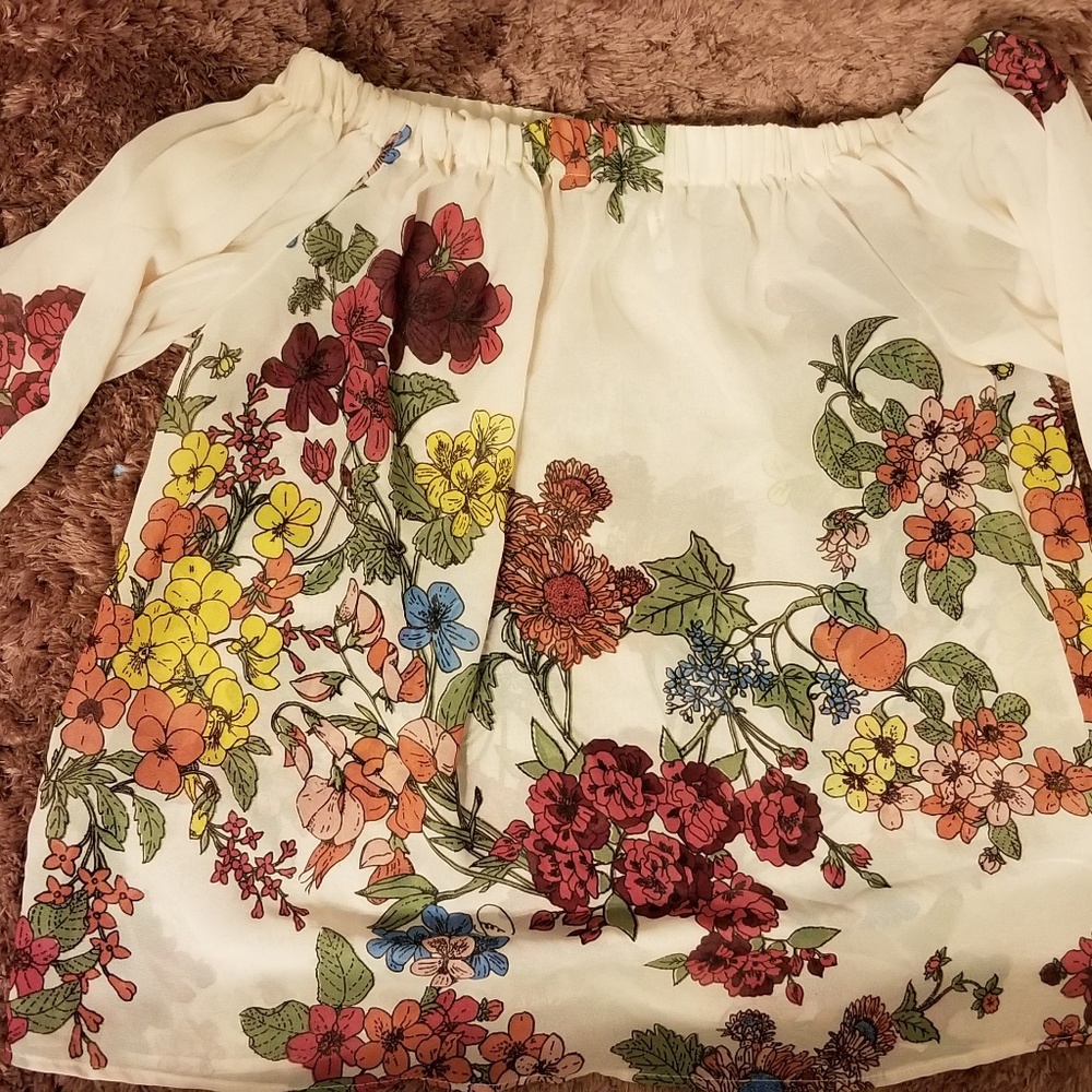 Floral off the shoulder top